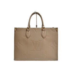 Louis Vuitton On the Go Empreinte Tourterelle Beige Tan Leather Handbag Tote Bag